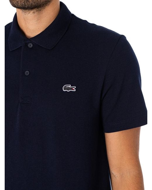 Lacoste Blue Regular Fit Short Sleeve Polo Shirt for men