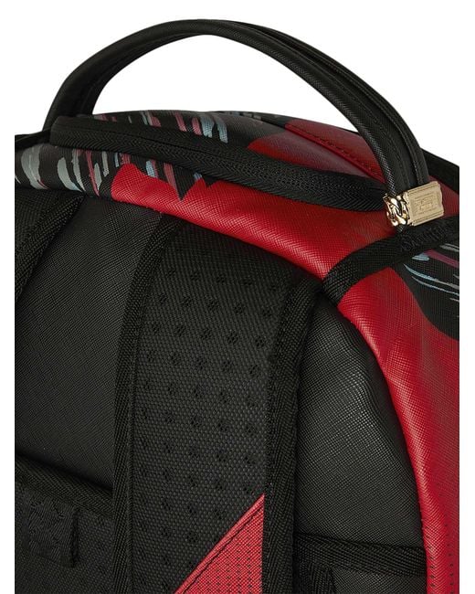 Sprayground Red Split Design Backpack for men