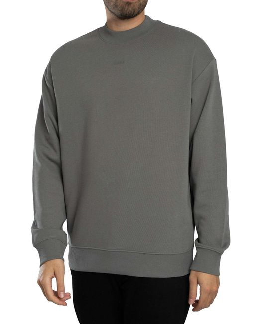 HUGO Gray Dapocrew Sweatshirt for men