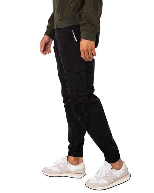 Buy French Connection Mens Combat Tech Cargo Trousers Black