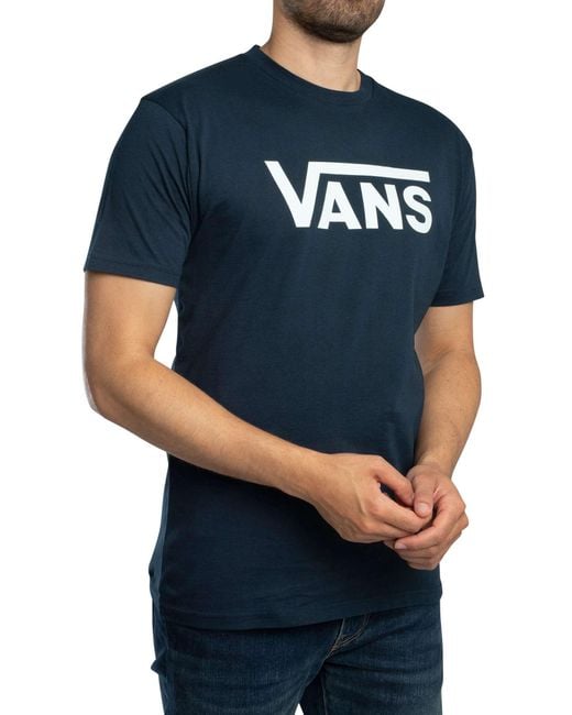 Vans Blue Classic Logo T-shirt for men