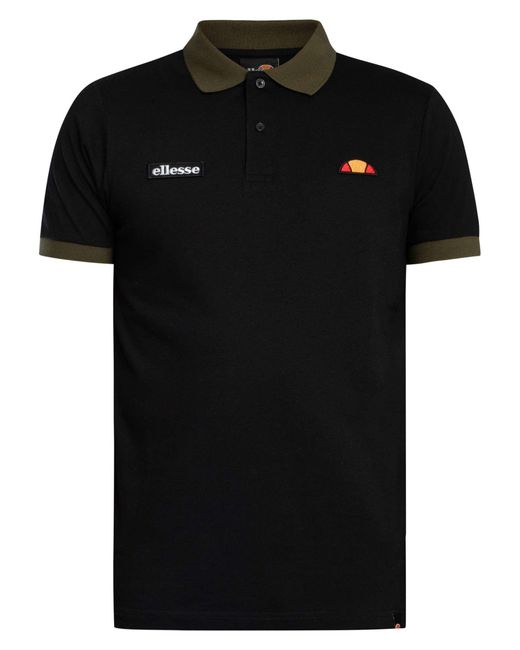 Ellesse Black Lessepsia Polo Shirt for men