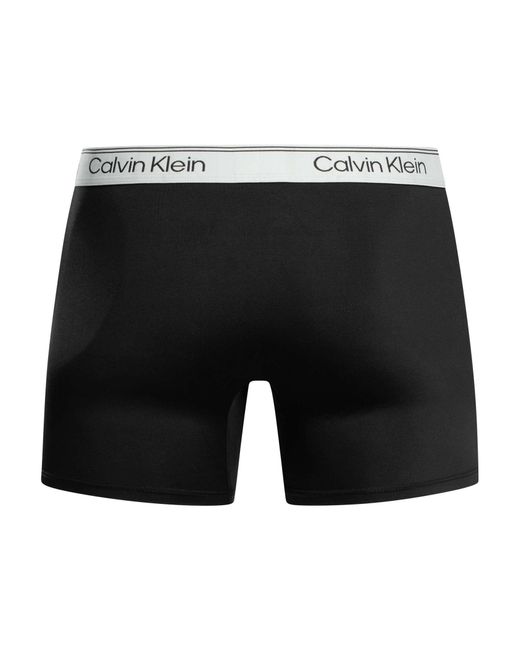 Calvin Klein Black 3 Pack Microfiber Stretch Boxer Briefs for men