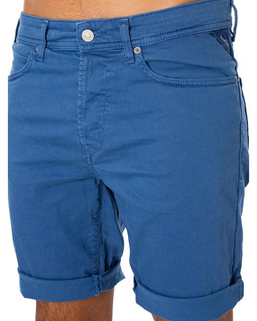 Replay Blue Rbj.981 Denim Shorts for men