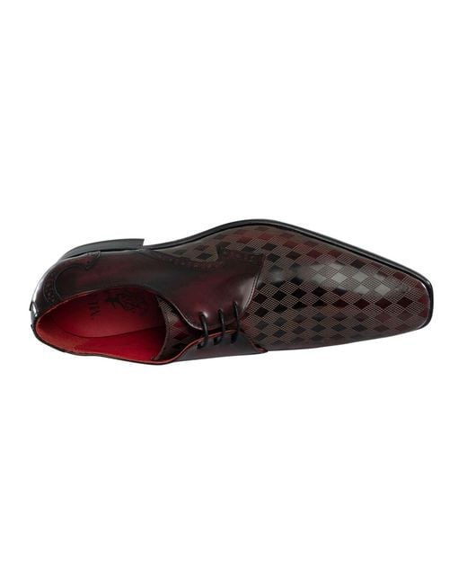 Jeffery West Brown Derby Leather Shoes for men