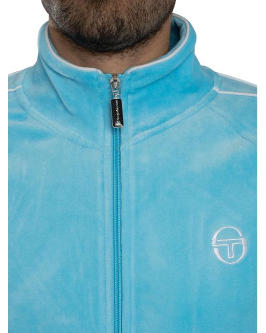 Sergio Tacchini Blue Tasso Velour Track Jacket for men