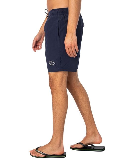 Superdry Blue Vintage Polo 17 Swim Shorts for men