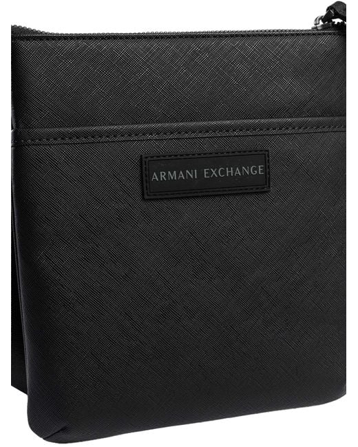 ARMANI EXCHANGE Black Box Logo Crossbody Bag for men