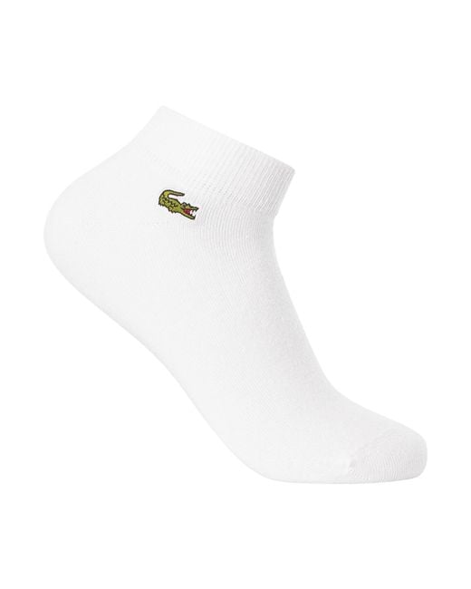 Lacoste White 3 Pack Low Socks for men