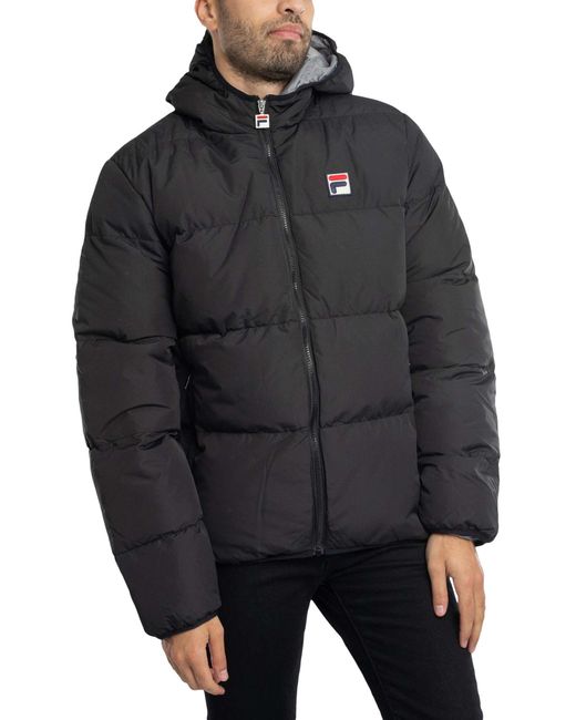 Fila Black Harry Heavily Padded Puffer Jacket for men