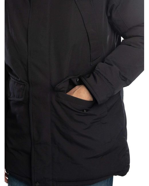 Superdry Black Everest Faux Fur Parka Jacket for men