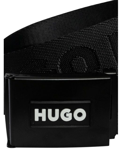 HUGO Black Garratt Belt for men