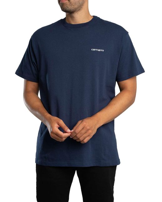 Carhartt Blue Script Embroidery T-shirt for men