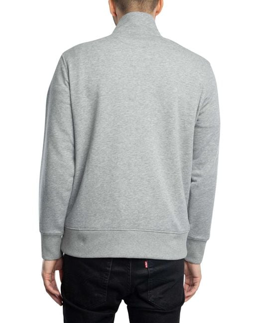 Gant Gray Regular Shield Zip Sweatshirt for men
