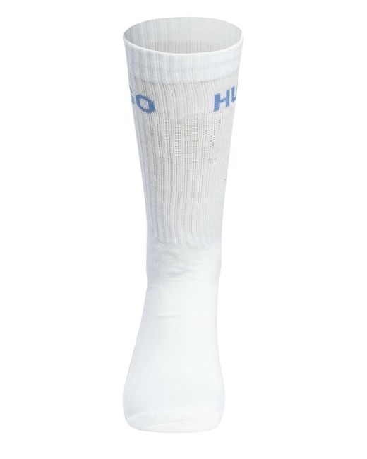 HUGO White 6 Pack Quarter Socks for men