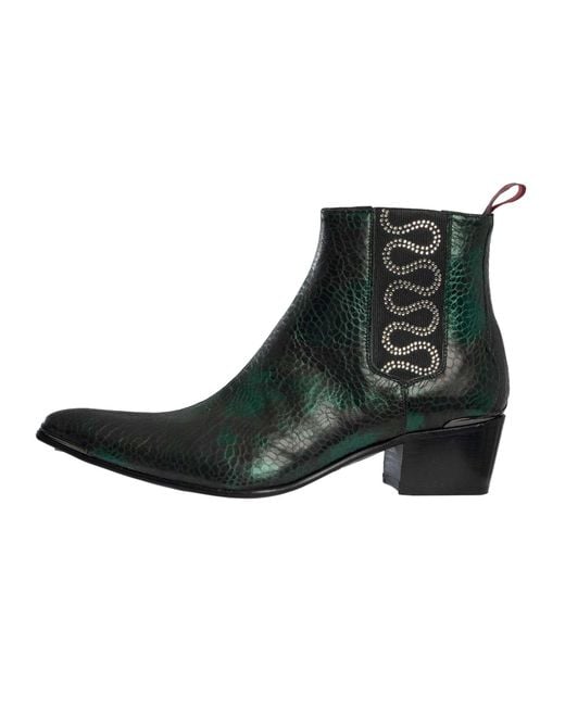 Jeffery West Snake Nayade Leather Chelsea Boots in Green for Men Lyst UK