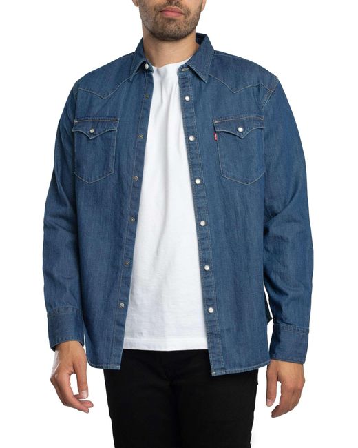 Levi's Blue Barstow Western Shirt for men