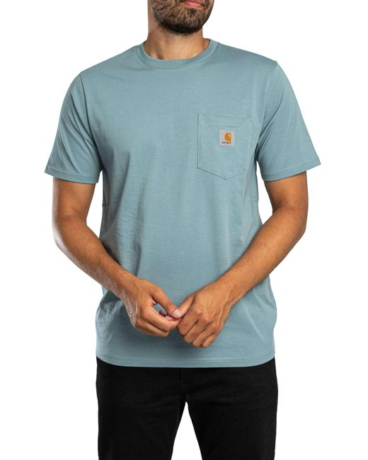 Carhartt Blue Pocket T-shirt for men
