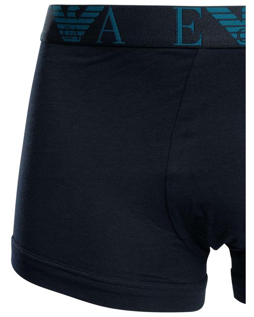 Emporio Armani Blue 3 Pack Trunks for men