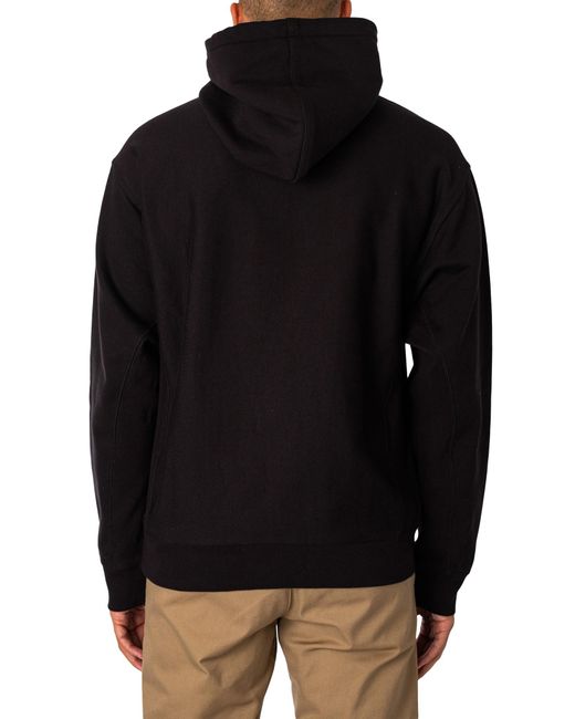 Carhartt Black Hooded American Script Sweatshirt for men