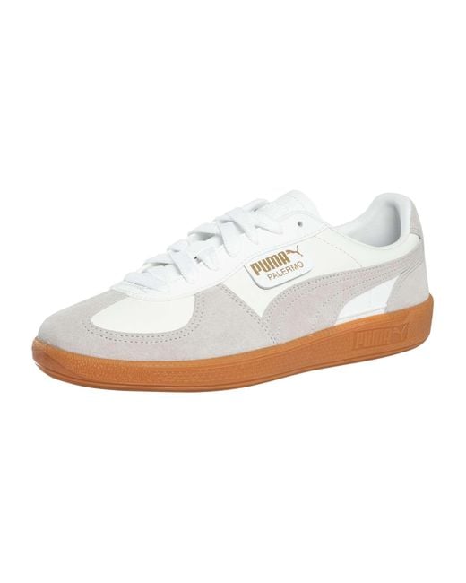 PUMA White Palermo Leather Trainers for men
