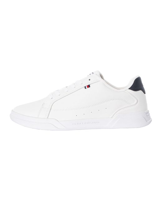 Tommy Hilfiger White Low-top Cupsole Leather Trainers for men