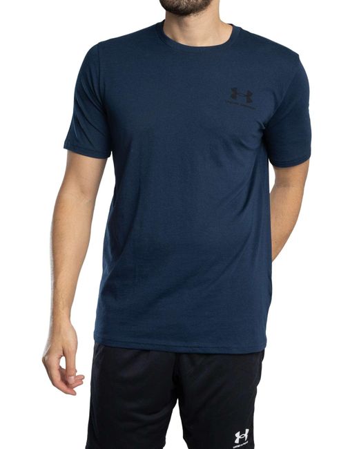 Under Armour Blue Sportstyle Left Chest T-shirt for men