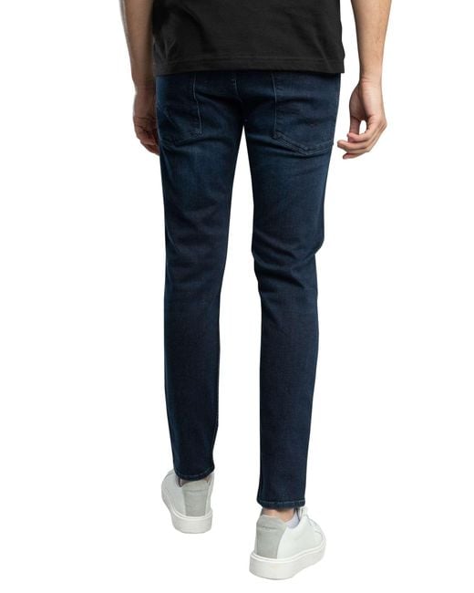 Replay Blue Men's Anbass Slim-fit Hyperflex Jeans Made Of Recycled Material With Stretch for men