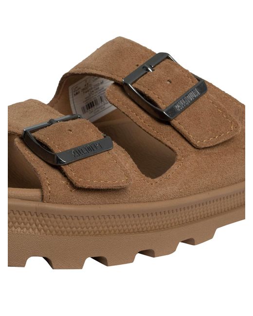 Palladium Brown Dunelite Riviera Suede Sandals for men