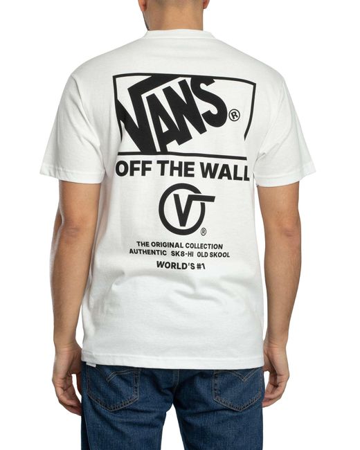 Vans White Stacked Back Graphic T-shirt for men