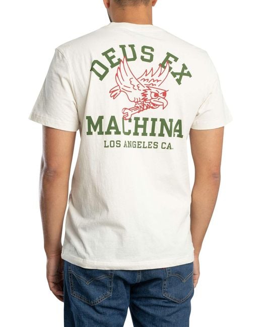 Deus Ex Machina White Quickbeak Back Graphic T-shirt for men