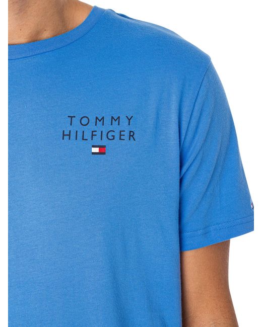 Tommy Hilfiger Blue Lounge Chest Logo T-shirt for men