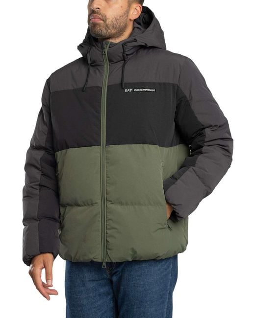 EA7 Gray Train Athletic Colour Block Jacket for men