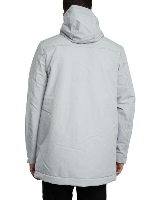 Lyle & Scott Gray Technical Parka Jacket for men