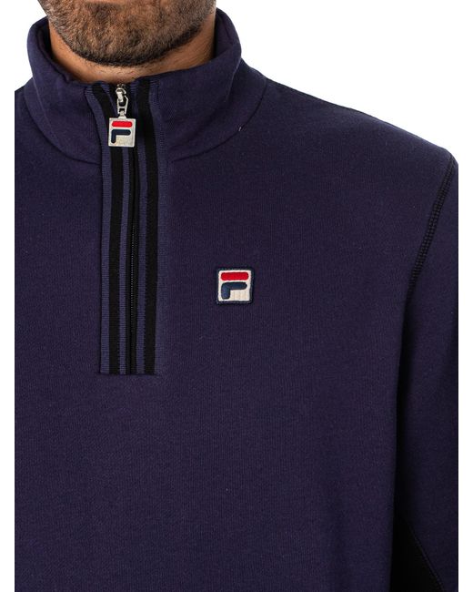 Fila Blue Taylor 1/2 Zip Sweatshirt for men