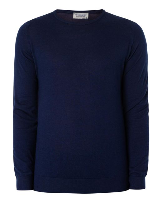 John Smedley Blue Hatfield Pullover Knit for men