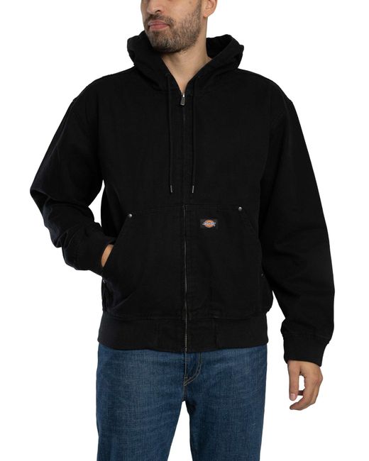 Dickies Black Unlined Canvas Barn Hooded Jacket for men