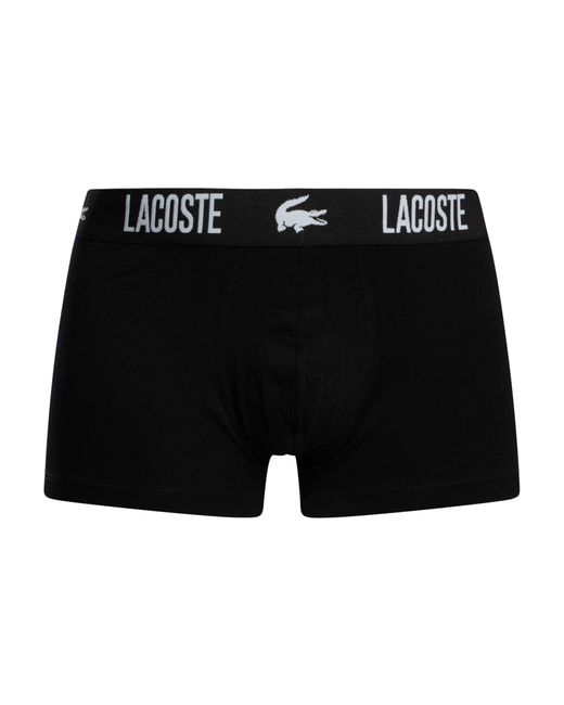 Lacoste Black 3 Pack Trunks for men