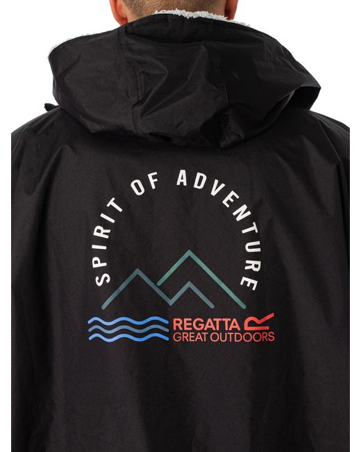 Regatta Black Waterproof Changing Robe for men
