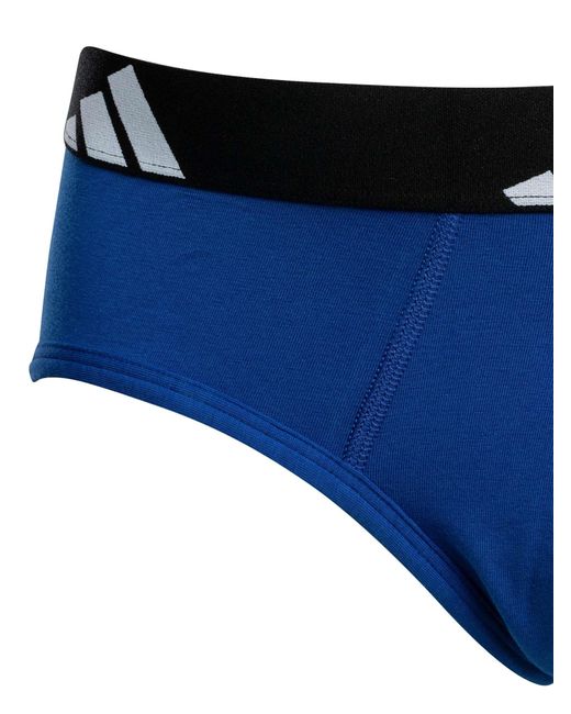 Adidas Blue 3 Pack Active Flex Cotton Briefs for men