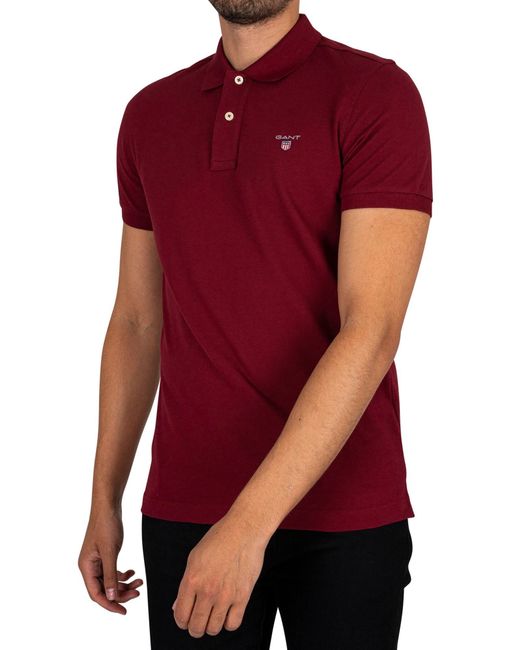GANT Original Pique Rugger Polo Shirt in Red for Men | Lyst