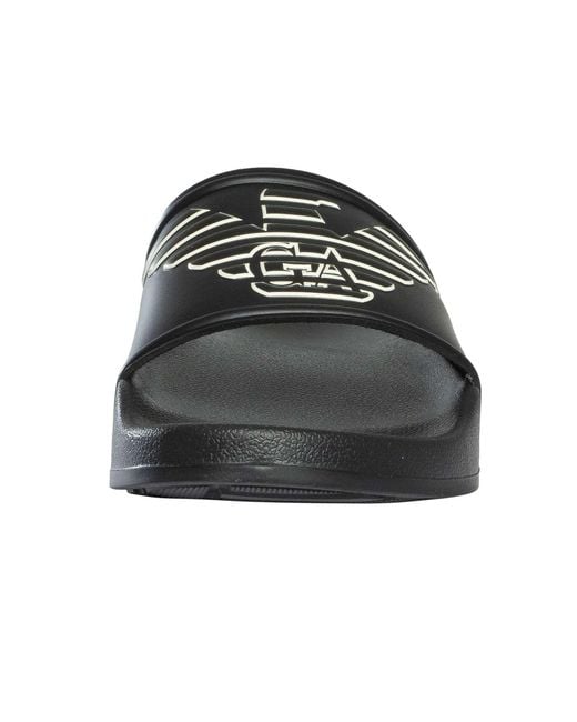 Emporio Armani Black Scarpe Slider for men