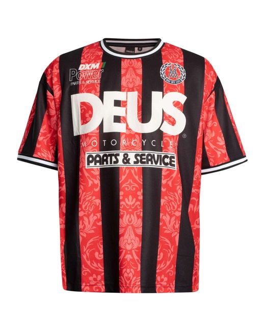 Deus Ex Machina Red Nouveau Moto Oversized T-shirt for men