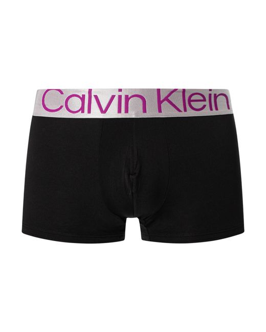 Calvin Klein Blue 3 Pack Reconsidered Steel Low Rise Trunks for men
