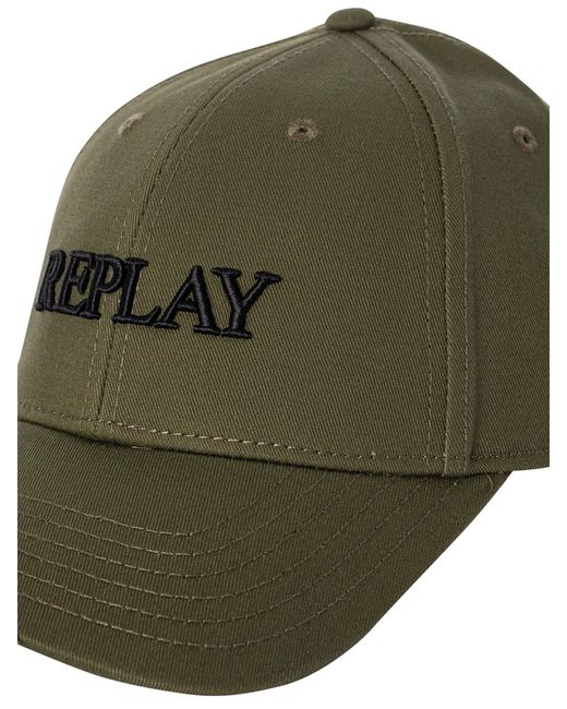 Replay Green Logo Baseball Cap for men