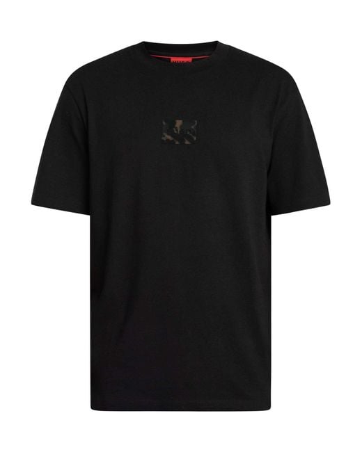 HUGO Black Dumeon Logo T-shirt for men