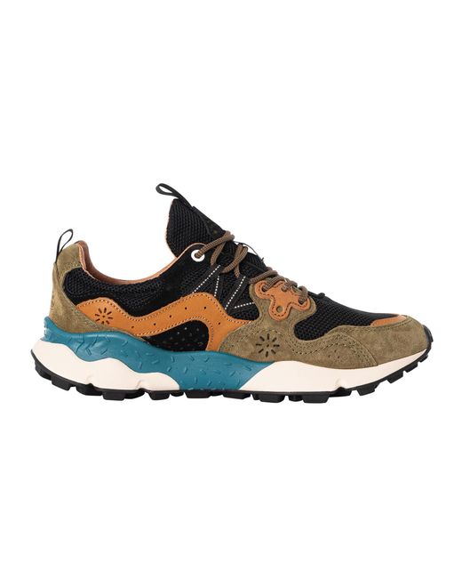 Flower Mountain Brown Yamano 3 Suede Trainers for men