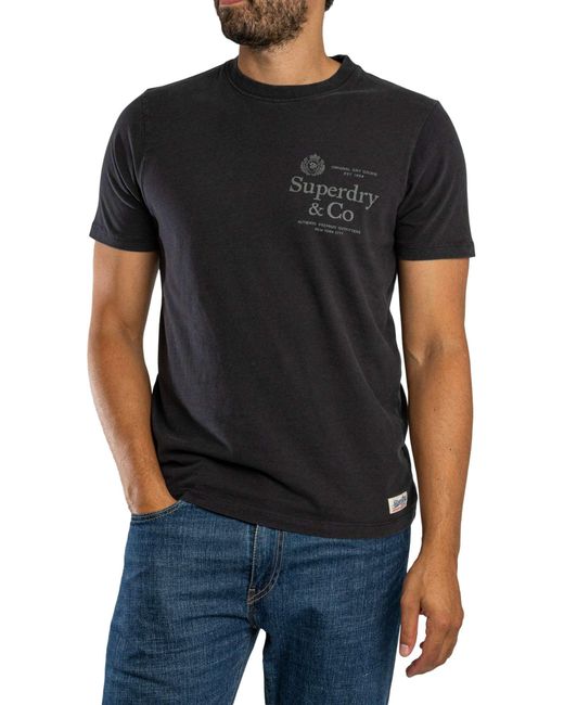 Superdry Black 1954 Company Relaxed T-shirt for men