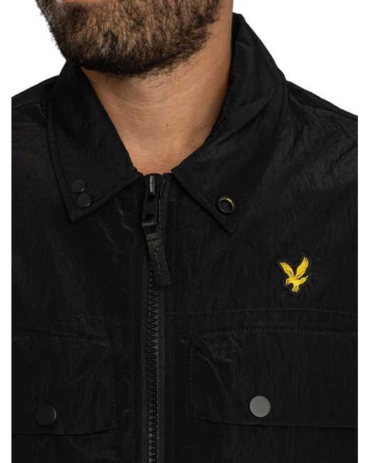 Lyle & Scott Black 4 Pocket Blouson Jacket for men