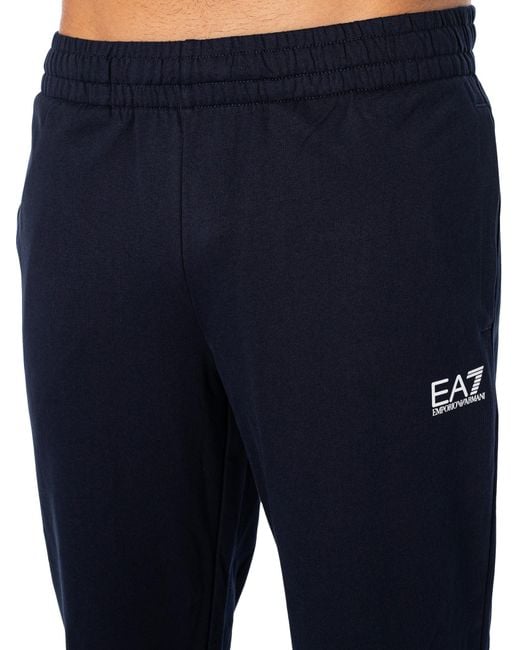 EA7 Blue Chest Logo Zip Tracksuit for men